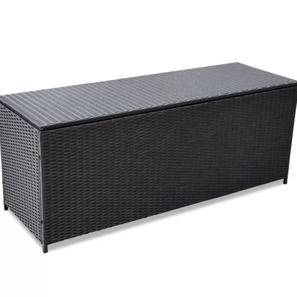 vidaXL Tuinmeubelen> Tuinbox 150X50X60 Cm Poly Rattan Zwart