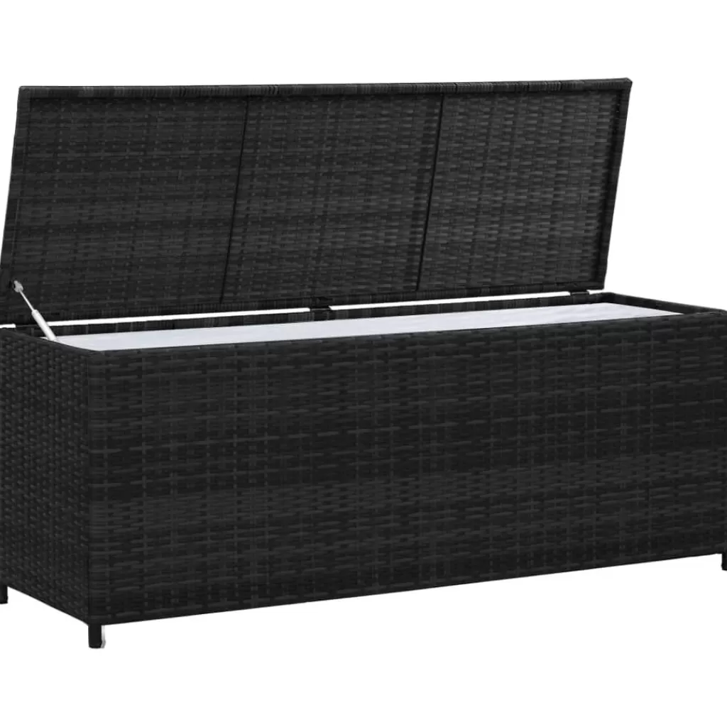 vidaXL Tuinmeubelen> Tuinbox 150X50X60 Cm Poly Rattan Zwart