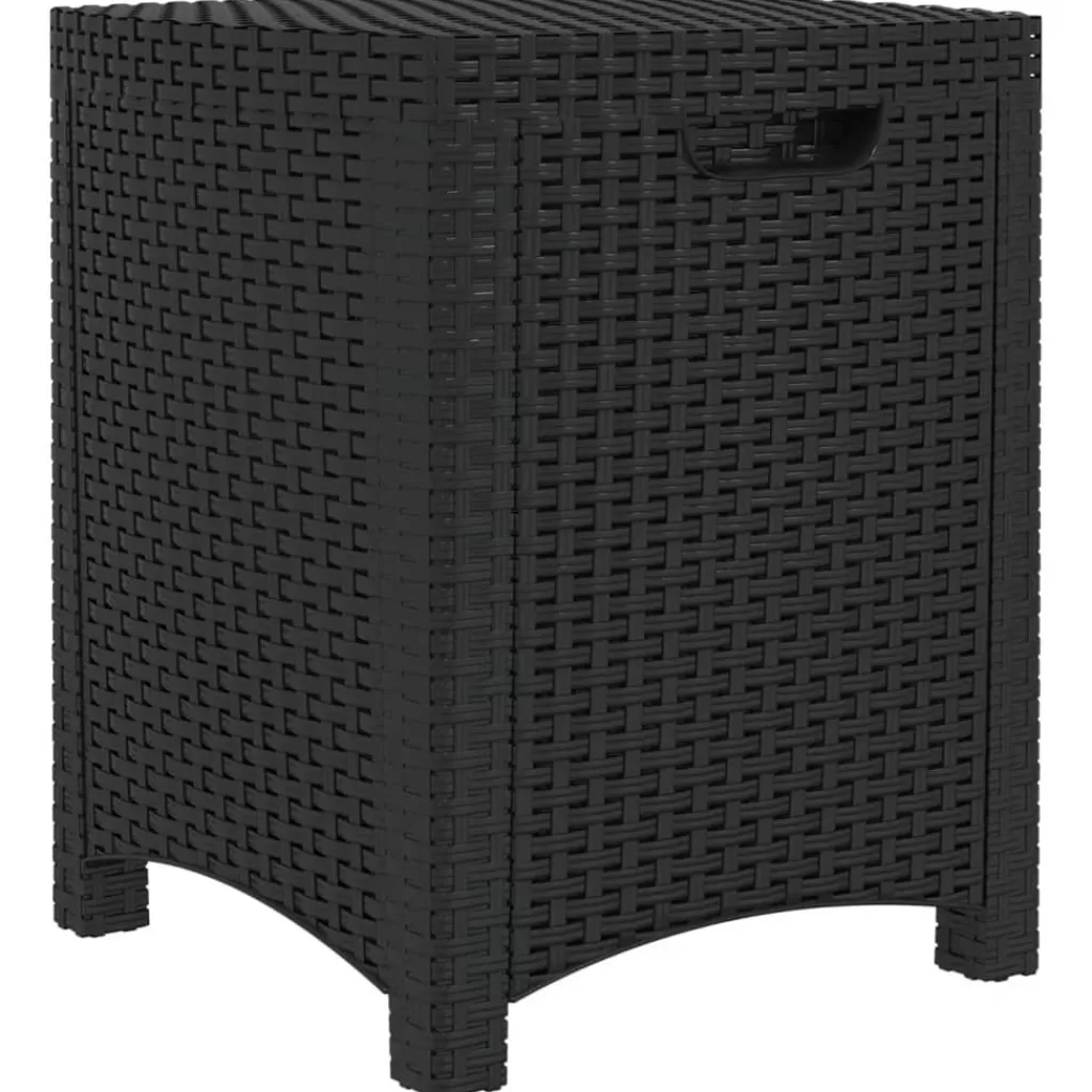 vidaXL Tuinmeubelen> Tuinbox 39X39X46 Cm Pp Rattan Grafietkleurig