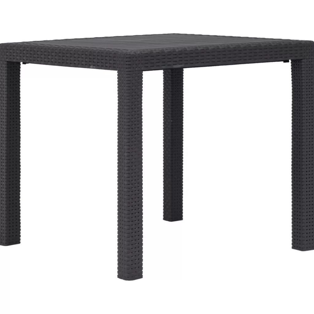 vidaXL Tuinmeubelen> Tuintafel 79X79X72 Cm Rattan-Look Kunststof Bruin