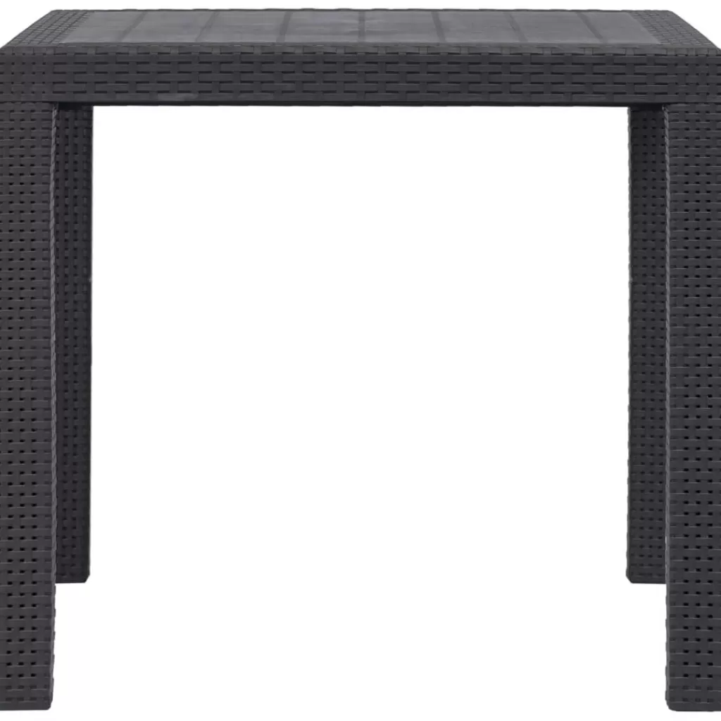 vidaXL Tuinmeubelen> Tuintafel 79X79X72 Cm Rattan-Look Kunststof Bruin