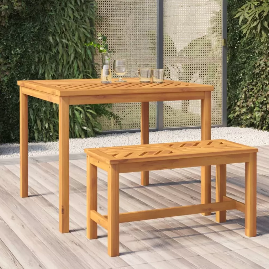 vidaXL Tuinmeubelen> Tuintafel 90X90X74 Cm Massief Acaciahout