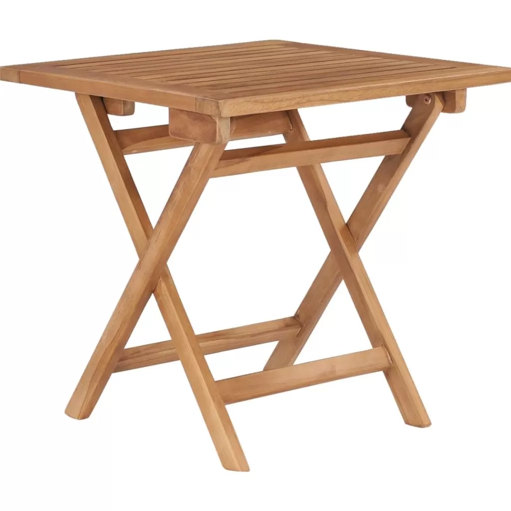 vidaXL Tuinmeubelen> Tuintafel Inklapbaar 45X45X45 Cm Massief Teakhout