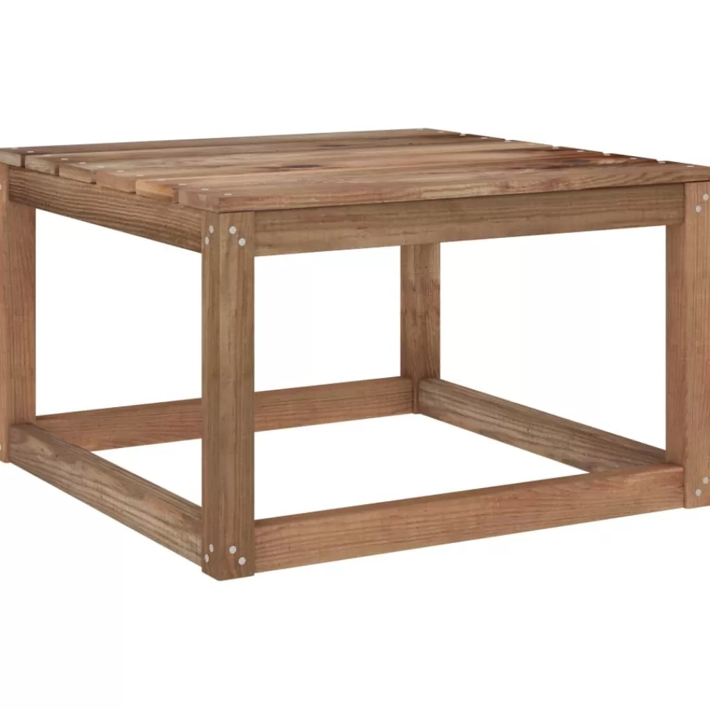 vidaXL Tuinmeubelen> Tuintafel Pallet 60X60X36,5 Cm Geimpregneerd Grenenhout Bruin