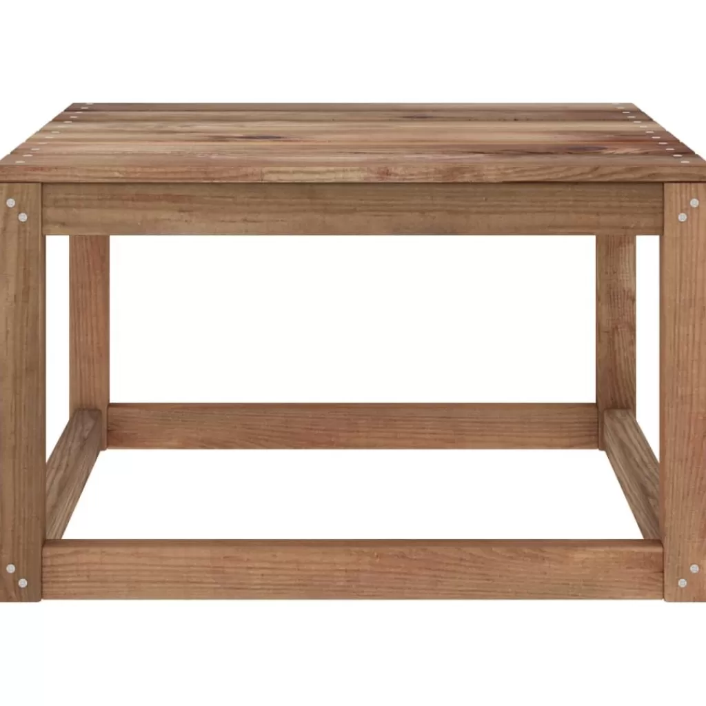 vidaXL Tuinmeubelen> Tuintafel Pallet 60X60X36,5 Cm Geimpregneerd Grenenhout Bruin