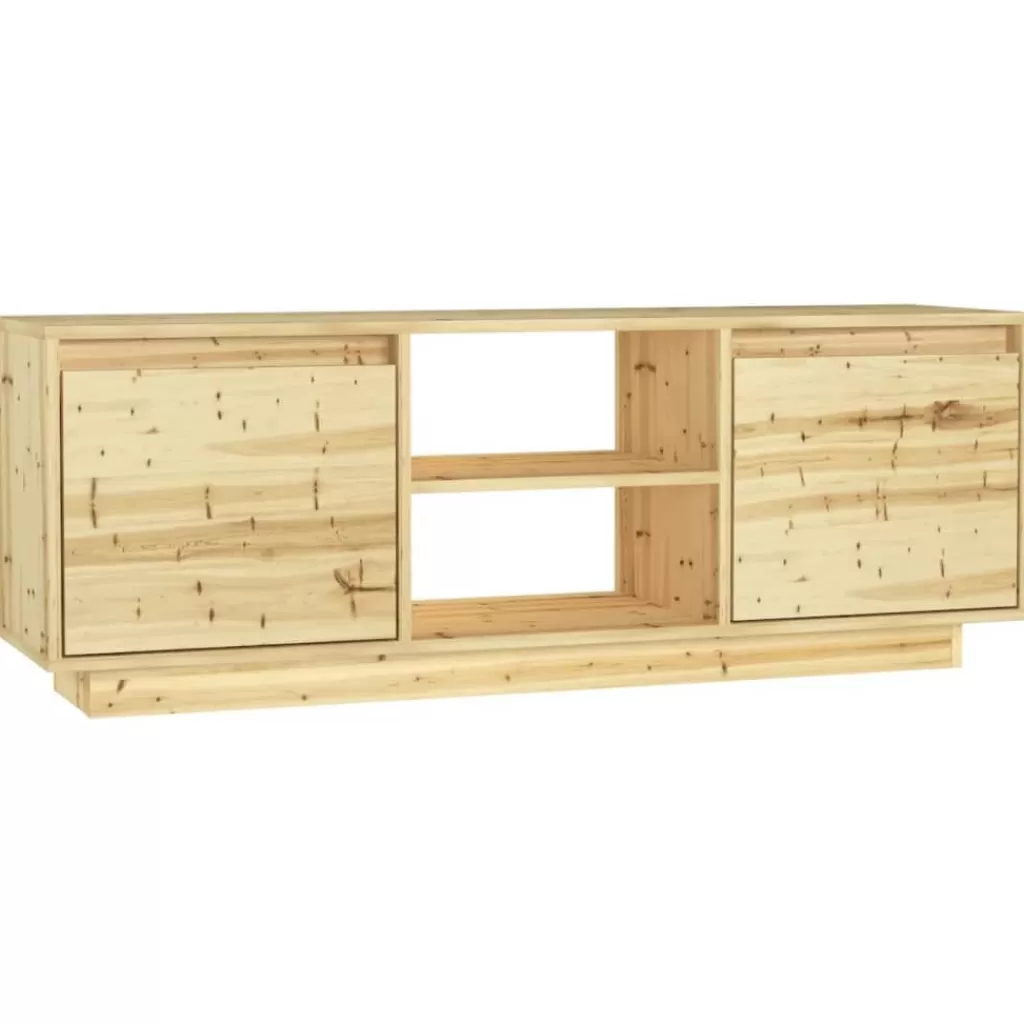 vidaXL Tv-Meubels> Tv-Meubel 110X30X40 Cm Massief Vurenhout