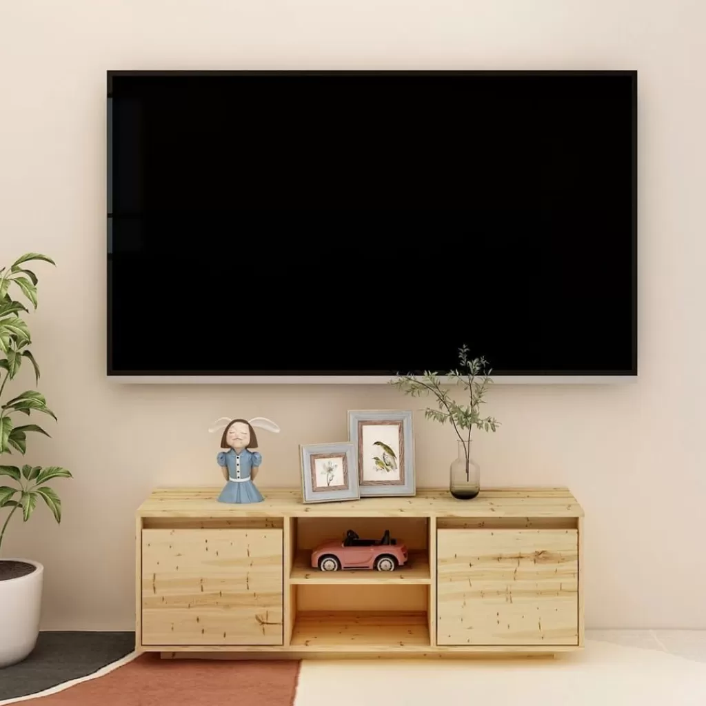 vidaXL Tv-Meubels> Tv-Meubel 110X30X40 Cm Massief Vurenhout