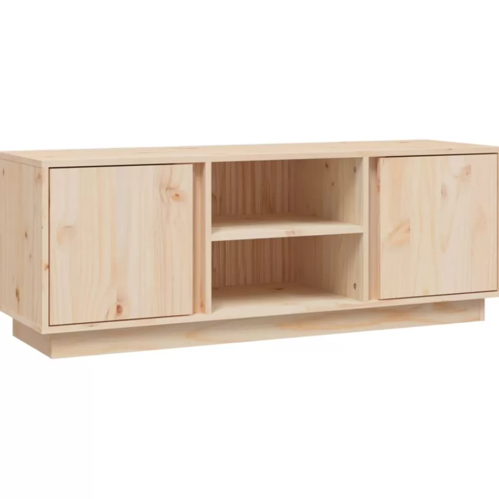 vidaXL Tv-Meubels> Tv-Meubel 110X35X40,5 Cm Massief Grenenhout