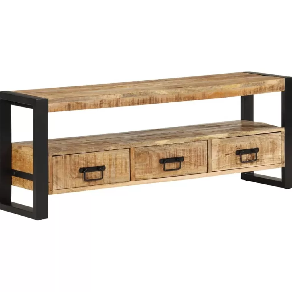 vidaXL Tv-Meubels> Tv-Meubel 120X30X45 Cm Massief Mangohout