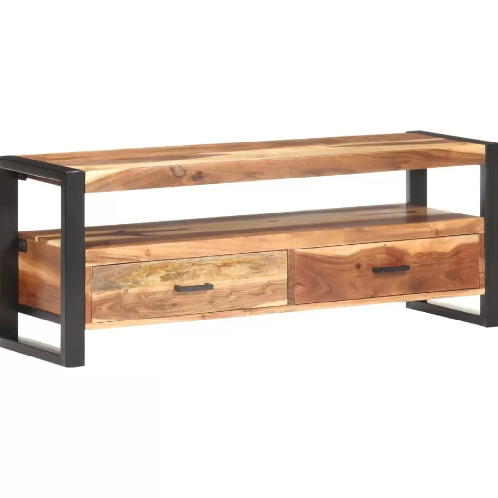 vidaXL Tv-Meubels> Tv-Meubel 120X35X45 Cm Hout Met Honingkleurige Afwerking