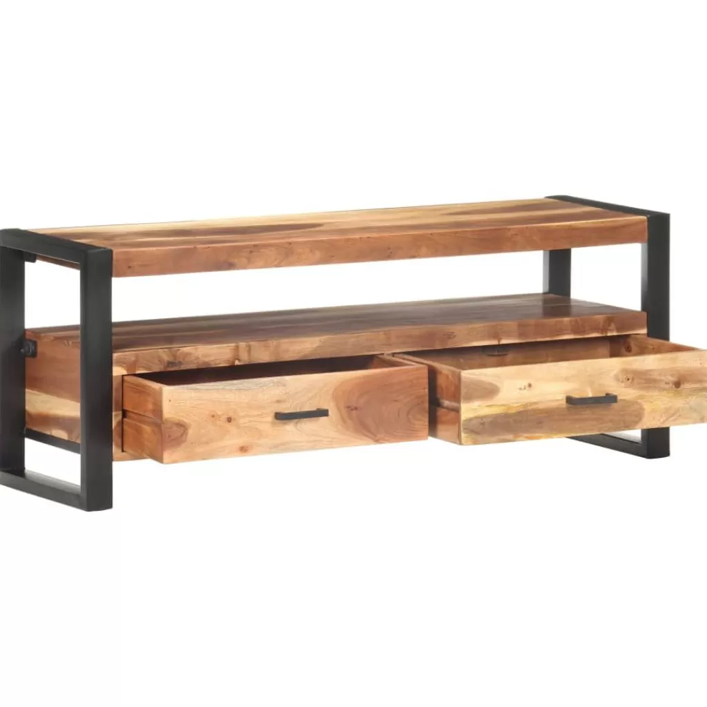 vidaXL Tv-Meubels> Tv-Meubel 120X35X45 Cm Hout Met Honingkleurige Afwerking