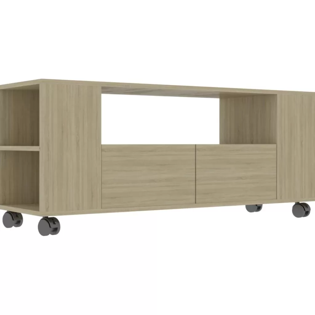 vidaXL Tv-Meubels> Tv-Meubel 120X35X48 Cm Bewerkt Hout Sonoma Eikenkleurig