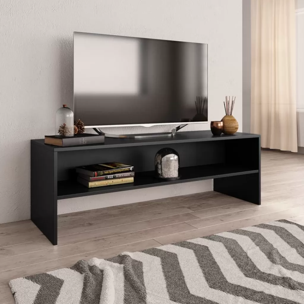 vidaXL Tv-Meubels> Tv-Meubel 120X40X40 Cm Bewerkt Hout Zwart