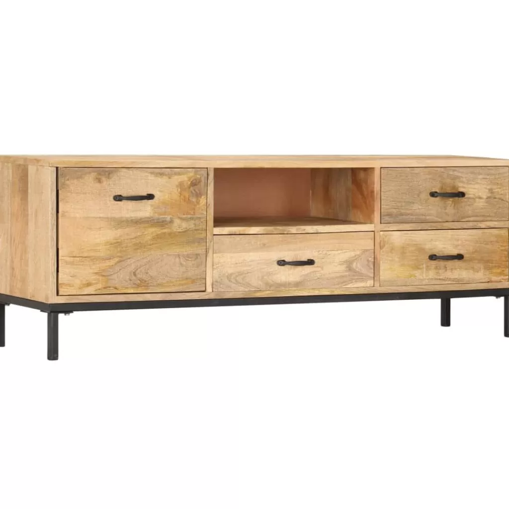 vidaXL Tv-Meubels> Tv-Meubel 130X30X45 Cm Massief Mangohout