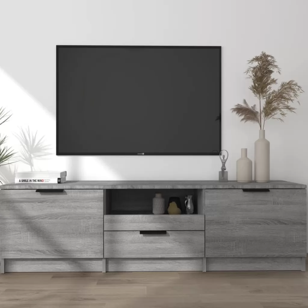 vidaXL Tv-Meubels> Tv-Meubel 140X35X40 Cm Bewerkt Hout Grijs Sonoma Eikenkleurig