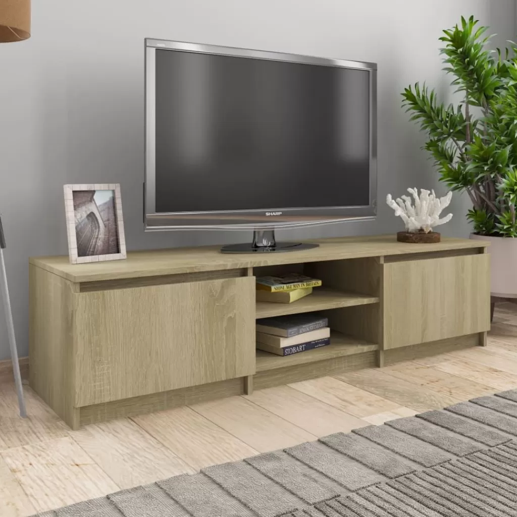 vidaXL Tv-Meubels> Tv-Meubel 140X40X35,5 Cm Bewerkt Hout Sonoma Eikenkleurig