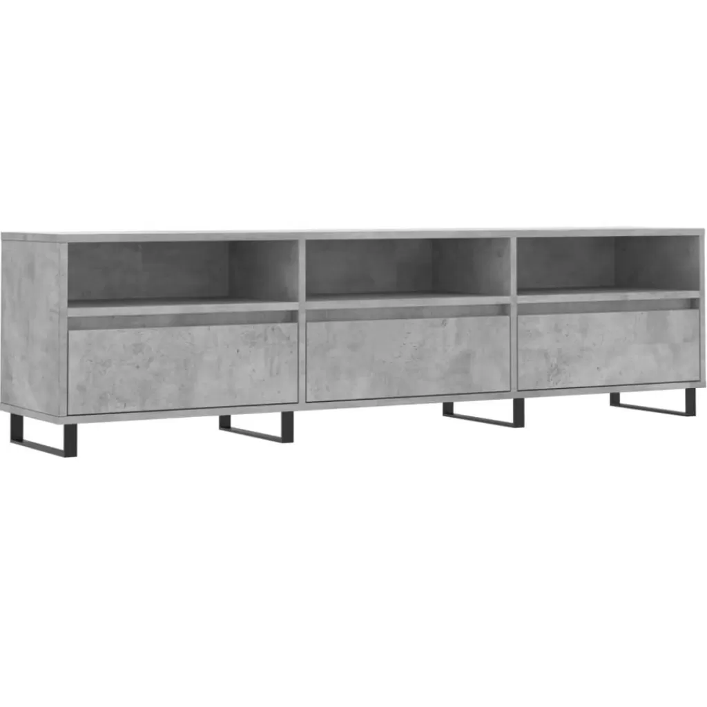 vidaXL Tv-Meubels> Tv-Meubel 150X30X44,5 Cm Bewerkt Hout Betongrijs