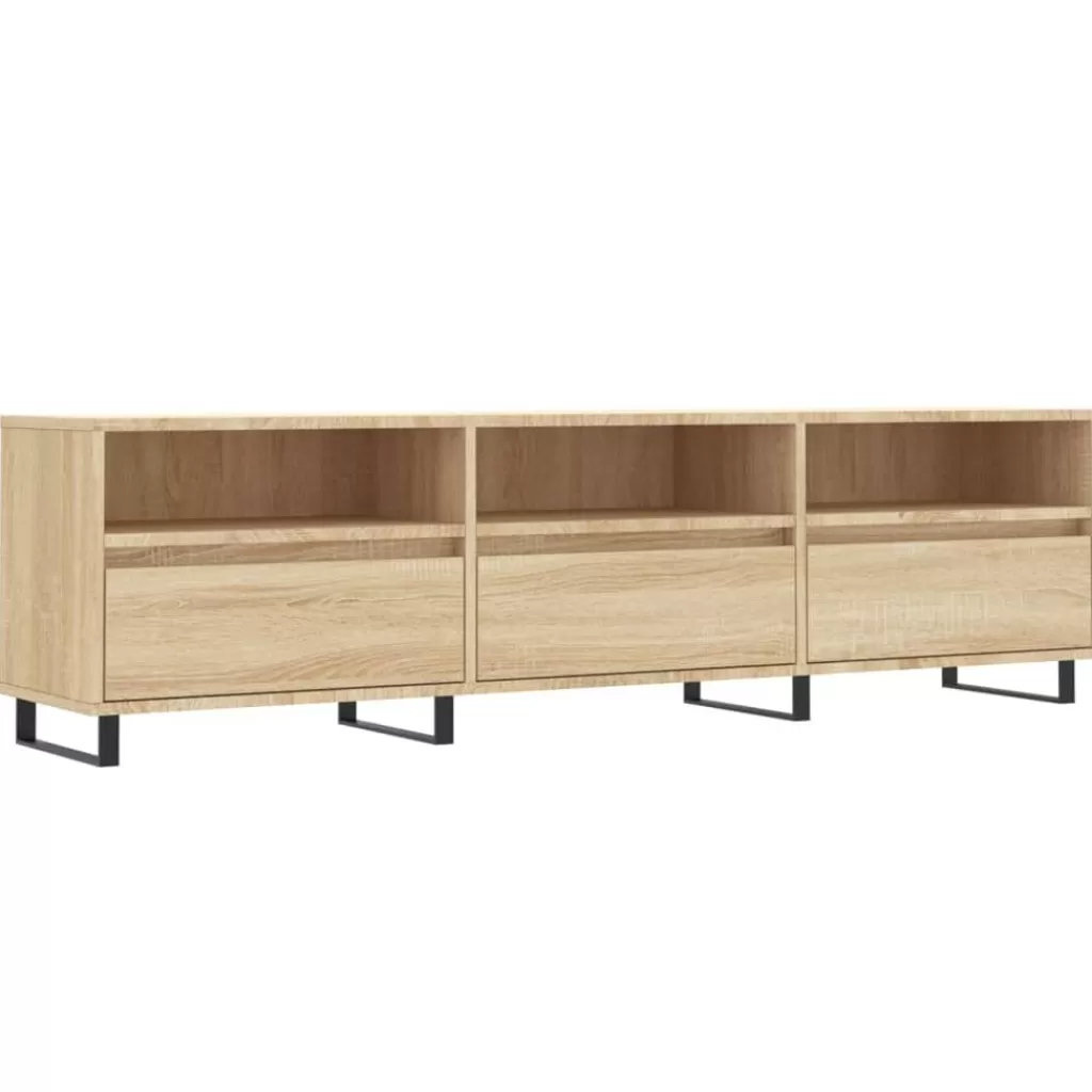 vidaXL Tv-Meubels> Tv-Meubel 150X30X44,5 Cm Bewerkt Hout Sonoma Eikenkleurig