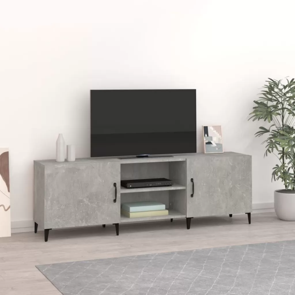 vidaXL Tv-Meubels> Tv-Meubel 150X30X50 Cm Bewerkt Hout Betongrijs