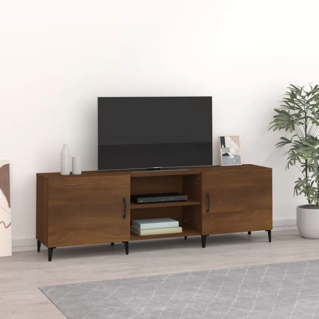 vidaXL Tv-Meubels> Tv-Meubel 150X30X50 Cm Bewerkt Hout Bruin Eikenkleur