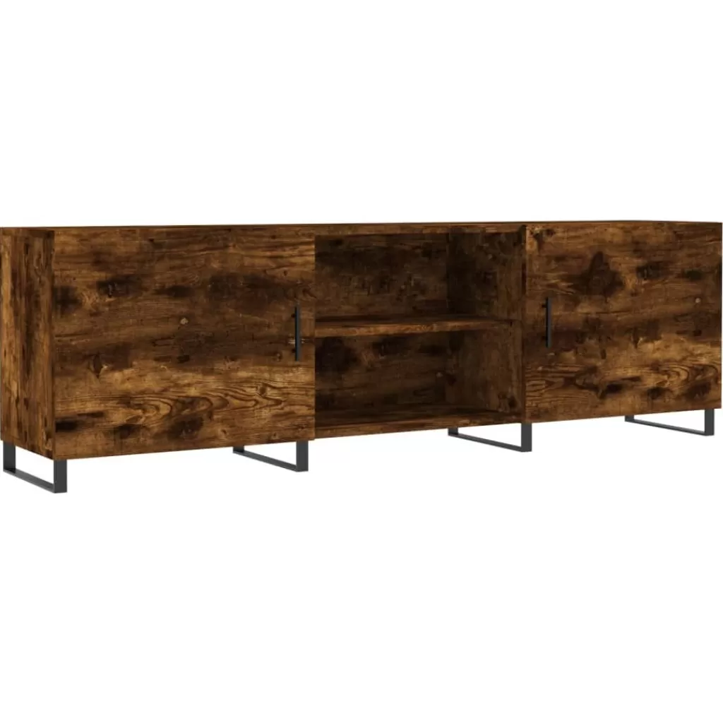 vidaXL Tv-Meubels> Tv-Meubel 150X30X50 Cm Bewerkt Hout Gerookt Eikenkleurig