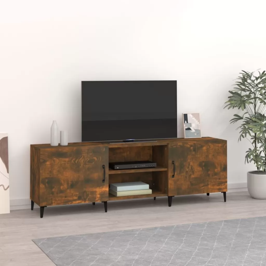 vidaXL Tv-Meubels> Tv-Meubel 150X30X50 Cm Bewerkt Hout Gerookt Eikenkleurig