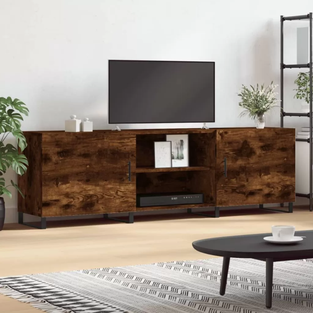 vidaXL Tv-Meubels> Tv-Meubel 150X30X50 Cm Bewerkt Hout Gerookt Eikenkleurig