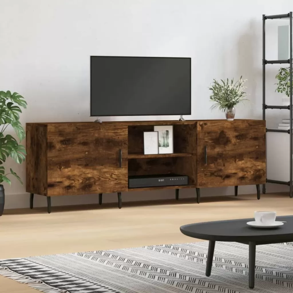 vidaXL Tv-Meubels> Tv-Meubel 150X30X50 Cm Bewerkt Hout Gerookt Eikenkleurig