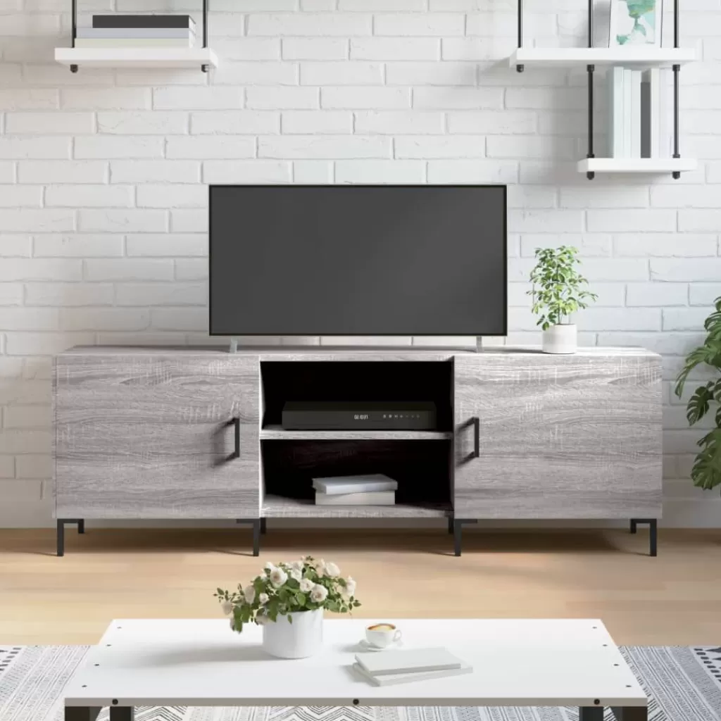 vidaXL Tv-Meubels> Tv-Meubel 150X30X50 Cm Bewerkt Hout Grijs Sonoma Eikenkleurig