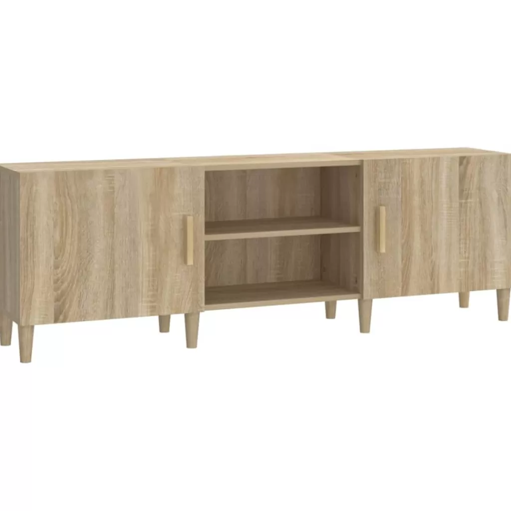 vidaXL Tv-Meubels> Tv-Meubel 150X30X50 Cm Bewerkt Hout Sonoma Eikenkleurig