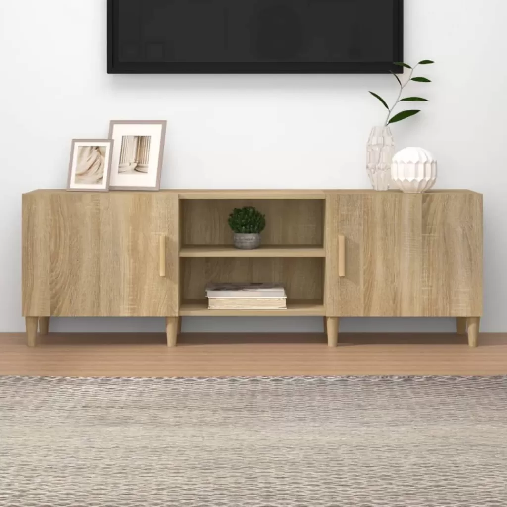 vidaXL Tv-Meubels> Tv-Meubel 150X30X50 Cm Bewerkt Hout Sonoma Eikenkleurig