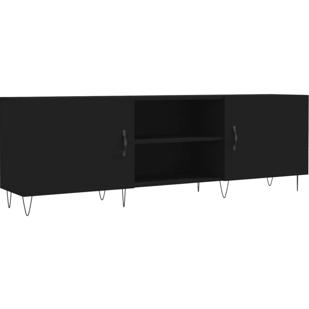 vidaXL Tv-Meubels> Tv-Meubel 150X30X50 Cm Bewerkt Hout Zwart