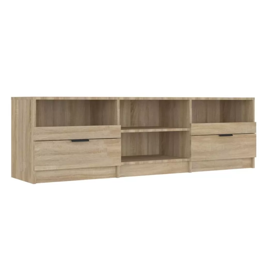 vidaXL Tv-Meubels> Tv-Meubel 150X33,5X45 Cm Bewerkt Hout Sonoma Eikenkleurig