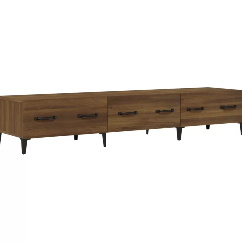 vidaXL Tv-Meubels> Tv-Meubel 150X34,5X30 Cm Bewerkt Hout Bruin Eikenkleur