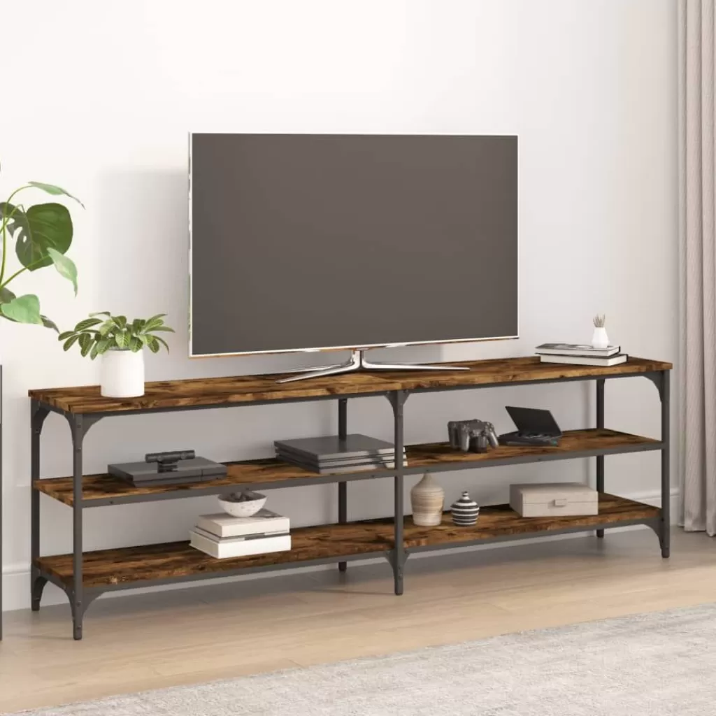 vidaXL Tv-Meubels> Tv-Meubel 160X30X50 Cm Bewerkt Hout Gerookt Eikenkleurig