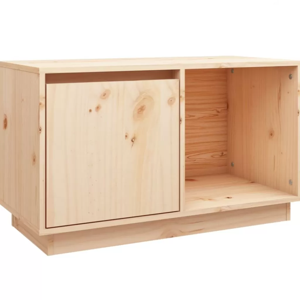 vidaXL Tv-Meubels> Tv-Meubel 74X35X44 Cm Massief Grenenhout