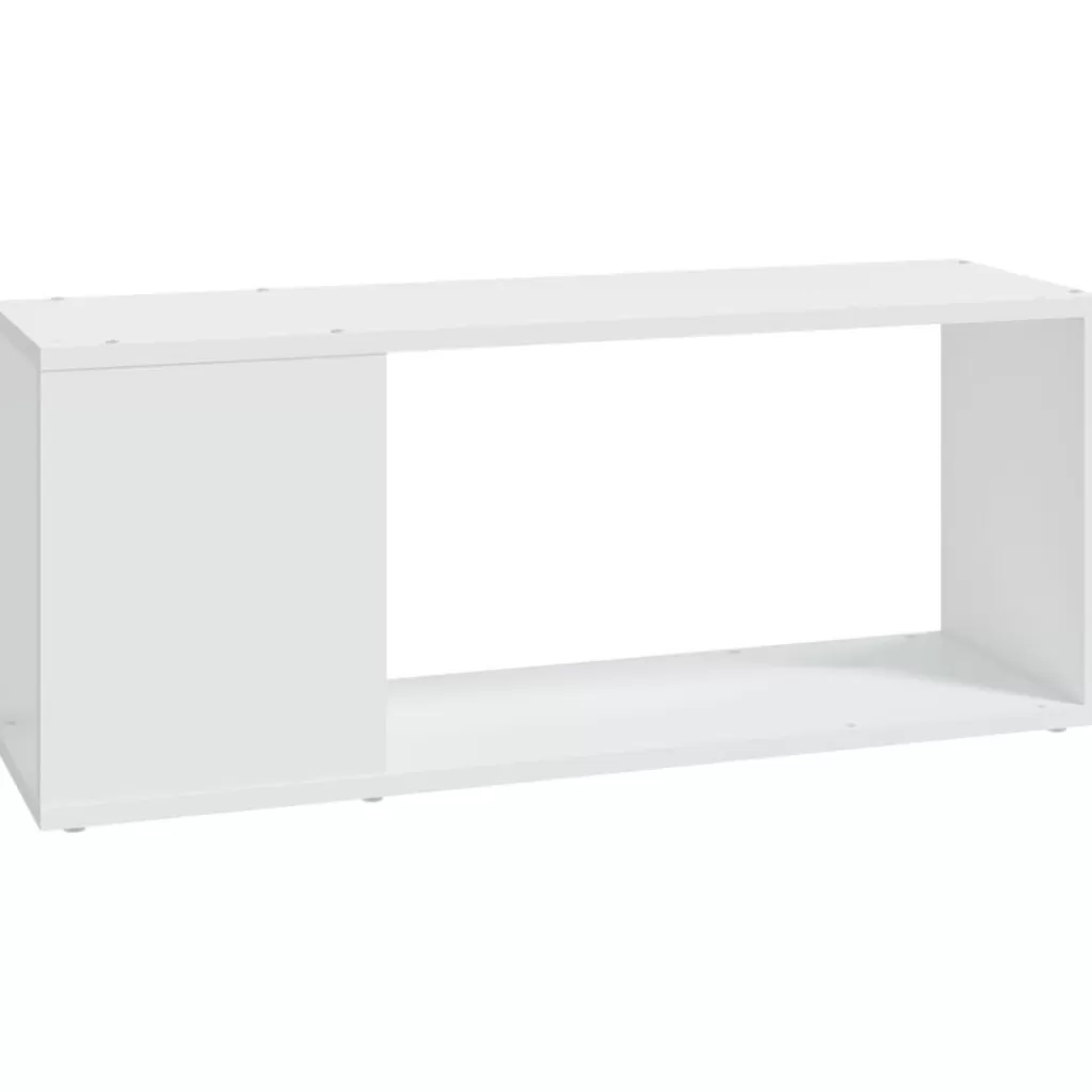 vidaXL Tv-Meubels> Tv-Meubel 80X24X32 Cm Bewerkt Hout Wit