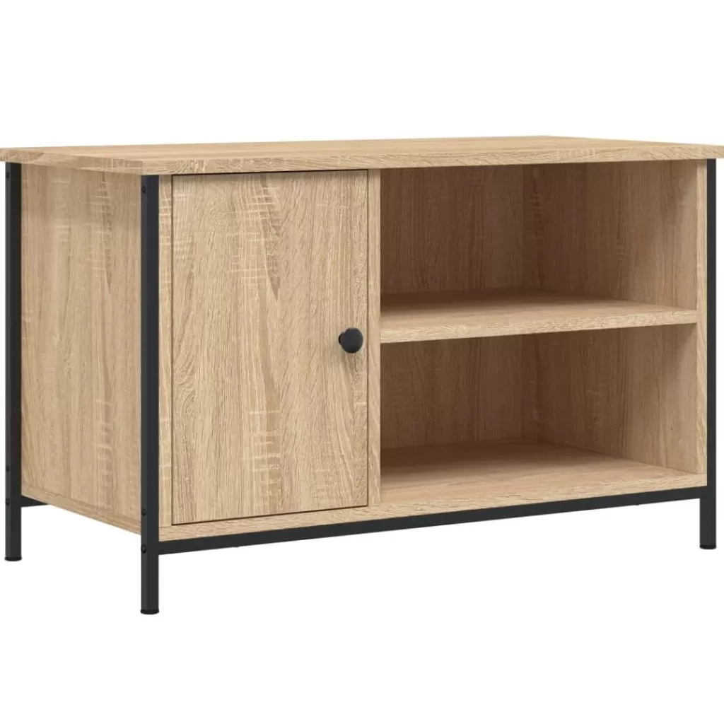 vidaXL Tv-Meubels> Tv-Meubel 80X40X50 Cm Bewerkt Hout Sonoma Eikenkleurig