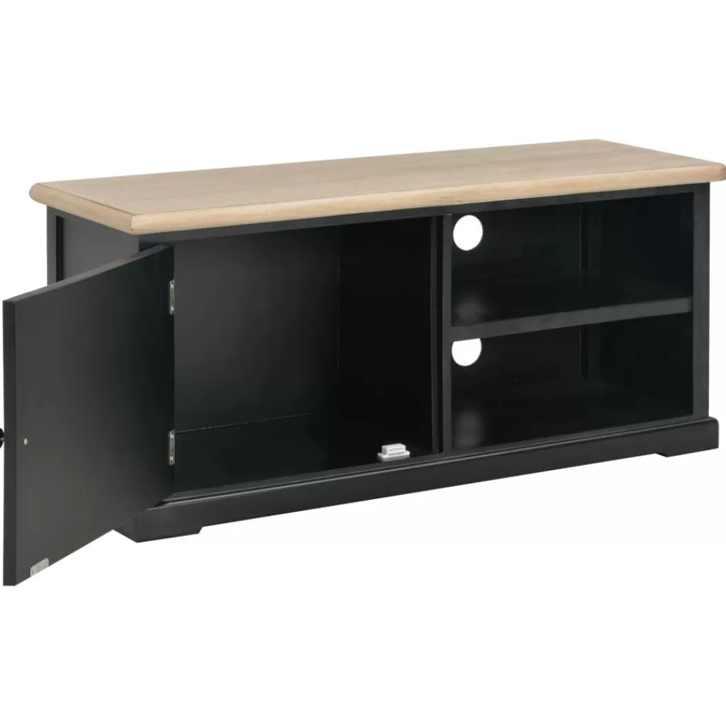 vidaXL Tv-Meubels> Tv-Meubel 90X30X40 Cm Hout Zwart