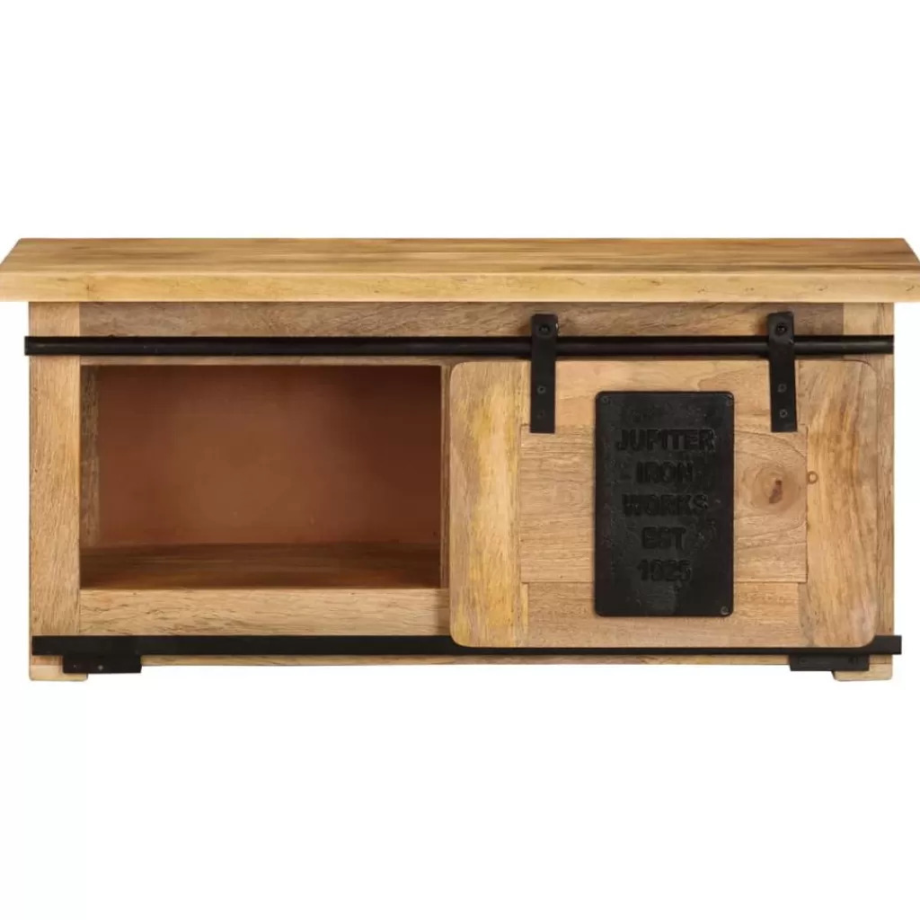 vidaXL Tv-Meubels> Tv-Meubel 90X35X40 Cm Massief Mangohout