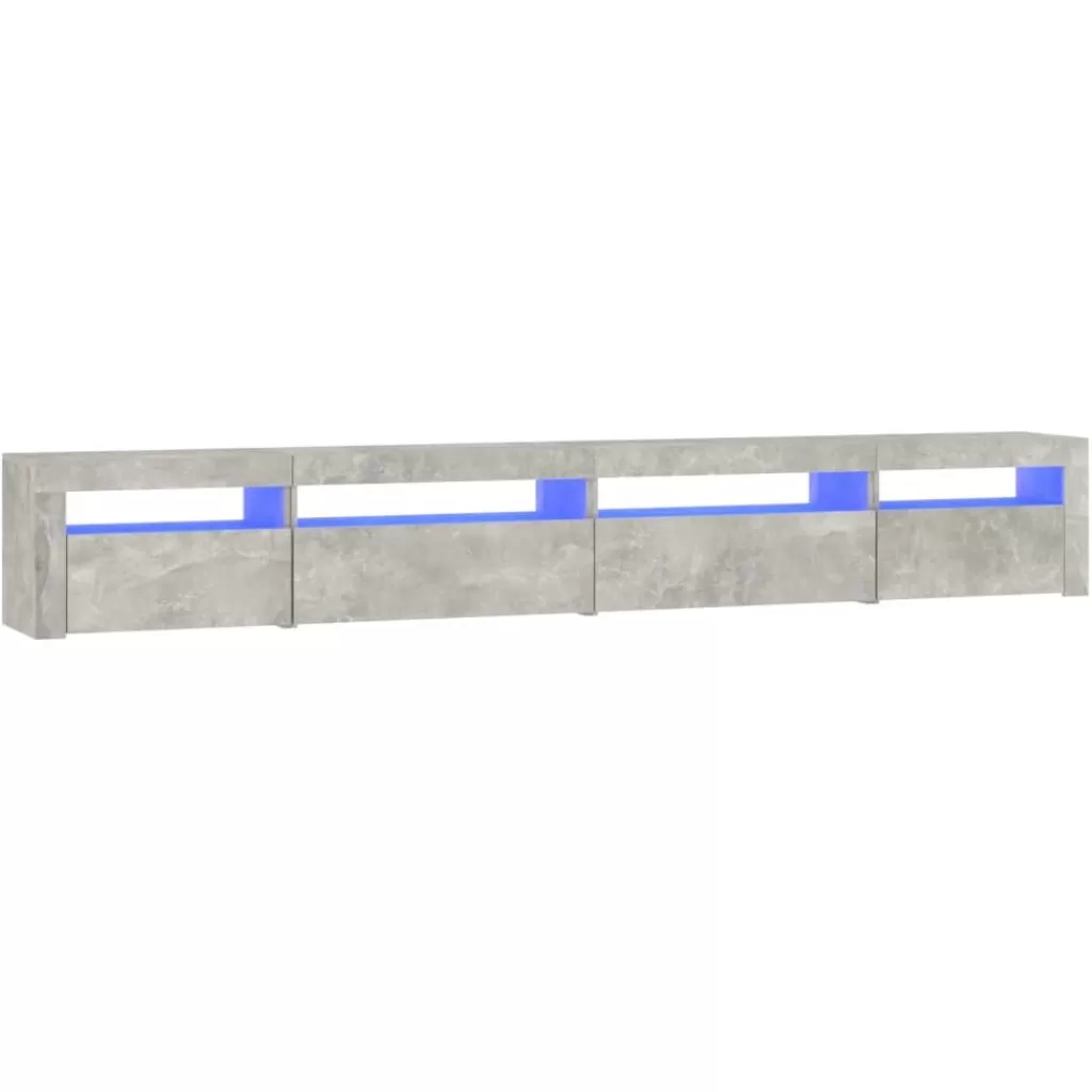 vidaXL Tv-Meubels> Tv-Meubel Met Led-Verlichting 270X35X40 Cm Betongrijs