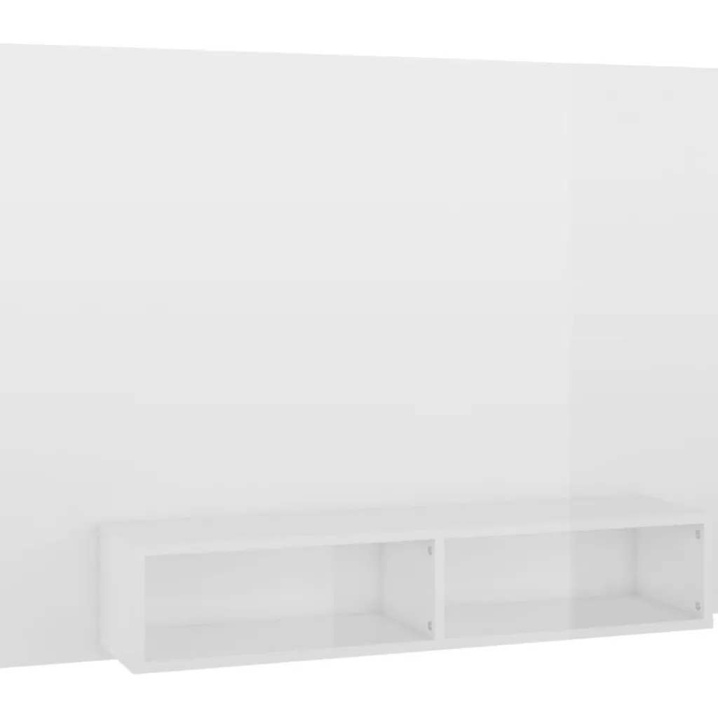 vidaXL Tv-Meubels> Tv-Wandmeubel 120X23,5X90 Cm Spaanplaat Hoogglans Wit