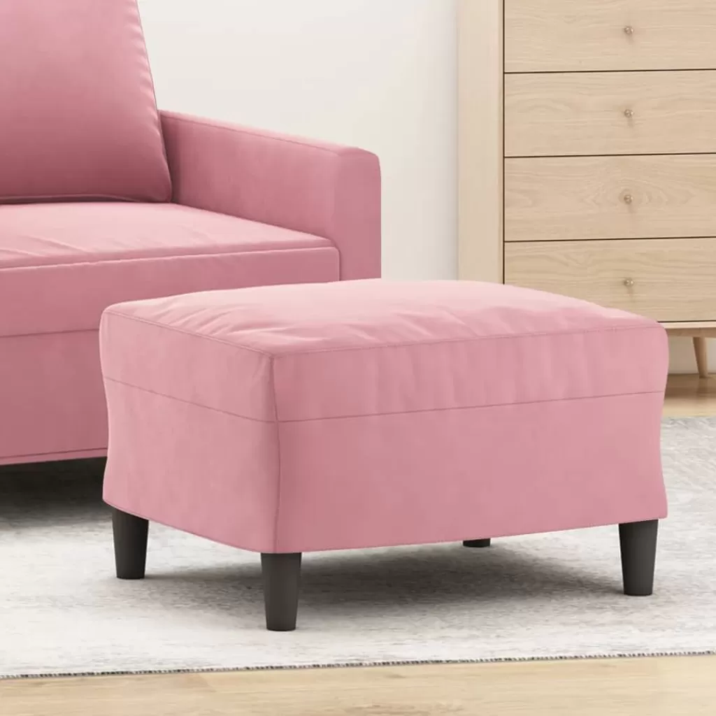 vidaXL Poefs> Voetenbank 60X50X41 Cm Fluweel Roze