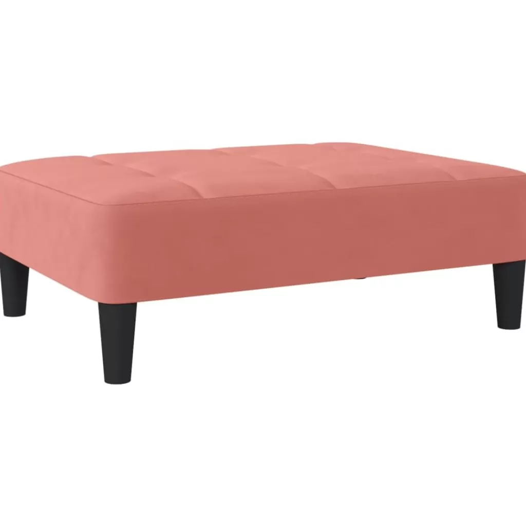 vidaXL Poefs> Voetenbank 78X56X32 Cm Fluweel Roze