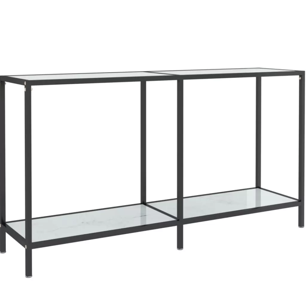 vidaXL Tafels> Wandtafel 140X35X75,5 Cm Gehard Glas Wit