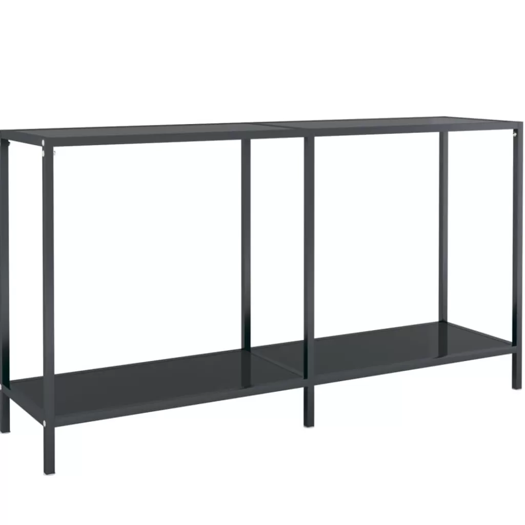 vidaXL Tafels> Wandtafel 140X35X75,5 Cm Gehard Glas Zwart