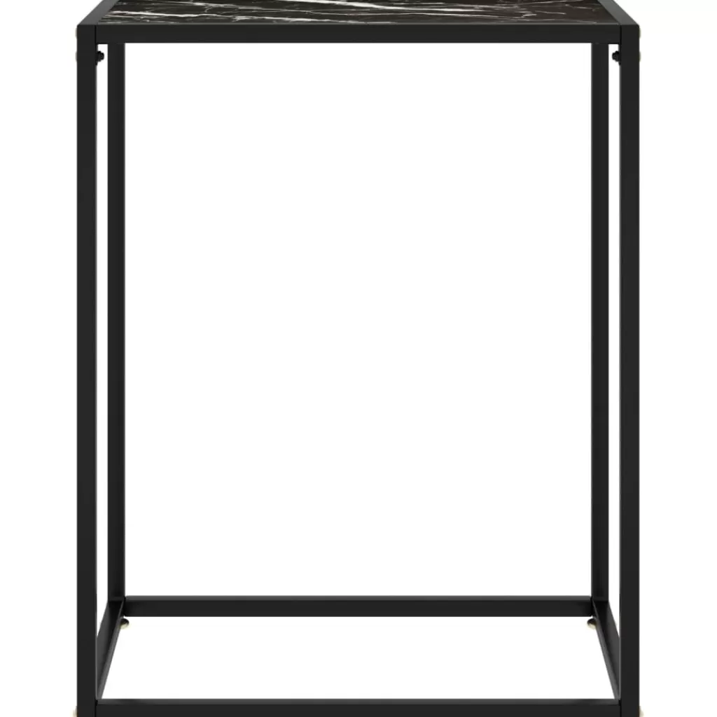 vidaXL Tafels> Wandtafel 60X35X75 Cm Gehard Glas Zwart